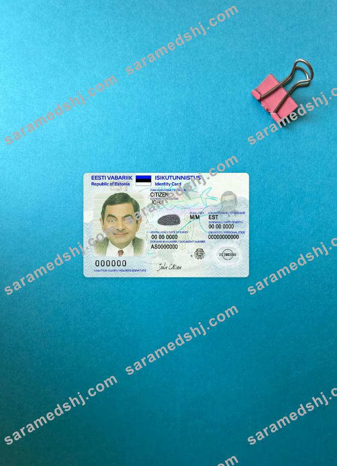 Estonia ID card 2018-present version 2 photolook front